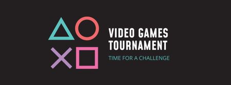 Video Game Tournament Announcement Facebook cover Design Template