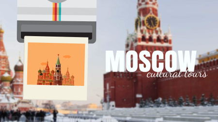 Designvorlage Tour Invitation with Moscow Red Square für Full HD video