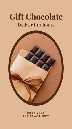 Gift Bar of Chocolate Instagram Story Design Template