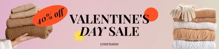 Valentine's Day Knitwear Sale Ebay Store Billboard Design Template