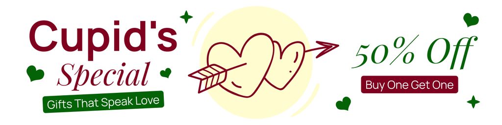 Cupid's Special Sale on Valentine's Day Twitter tervezősablon