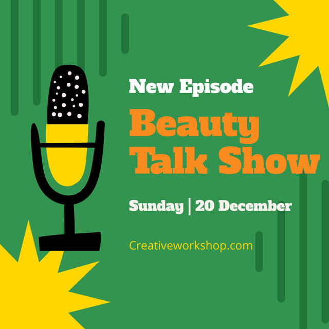 Plantilla de diseño de Podcast Topic about Beauty Instagram 