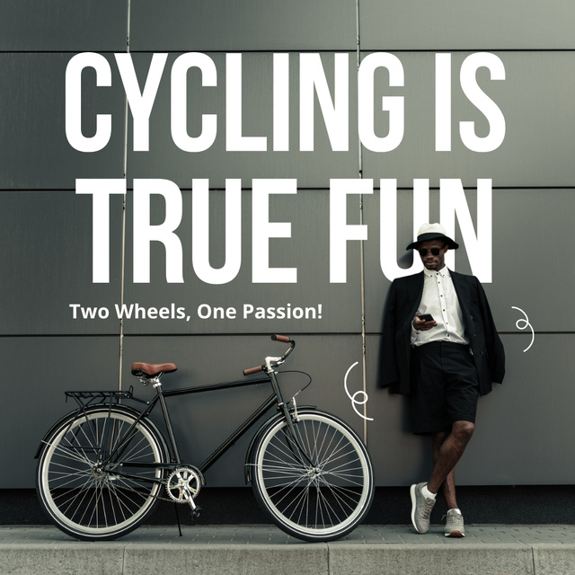 Bicycles for Rent or Sale Instagram tervezősablon