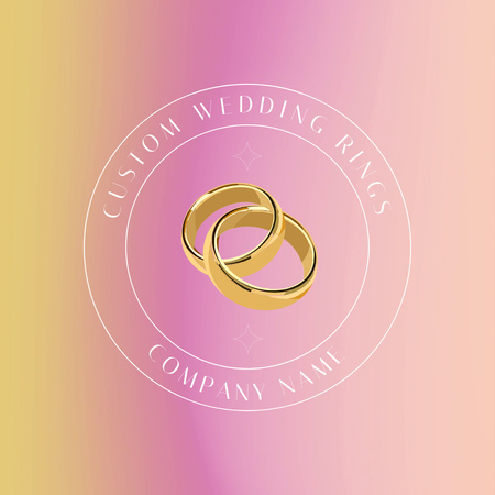 Özel Siparişli Düğün Takıları Promosyonu Animated Logo Tasarım Şablonu