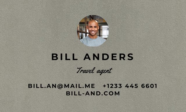 Travel Agent Services Offer on Simple Grey Business Card 91x55mm Design Template
