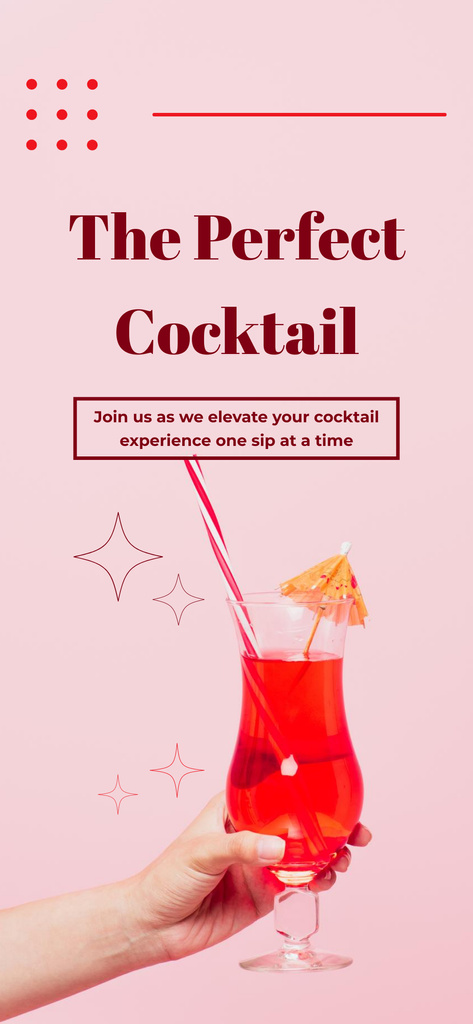Perfect Cocktails with Light Flavors Snapchat Geofilter Šablona návrhu