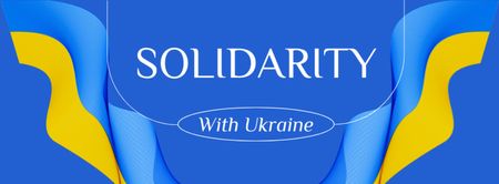 Template di design solidarietà con l'ucraina Facebook cover