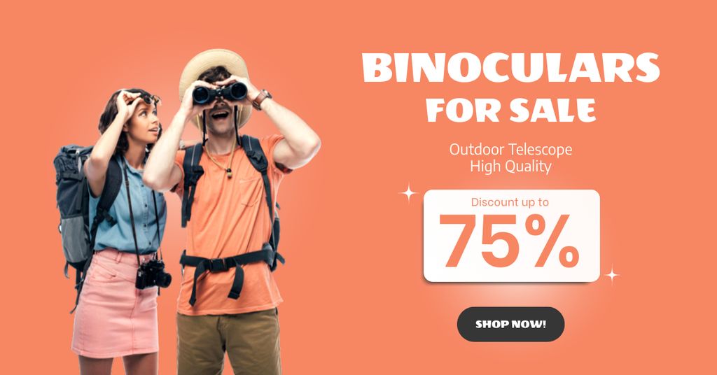 Binoculars for Sale Facebook AD – шаблон для дизайну