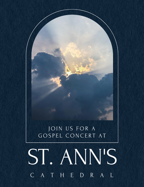 Concert in Cathedral Announcement Flyer 8.5x11in Design Template
