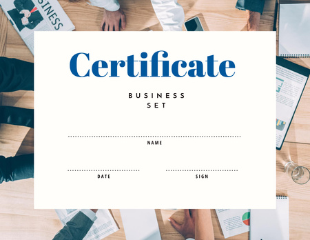 Blank Form Of Achievement Award In Business Sphere Certificateデザインテンプレート