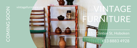 Designvorlage Vintage Furniture Shop Ad Antique Cupboard für Tumblr