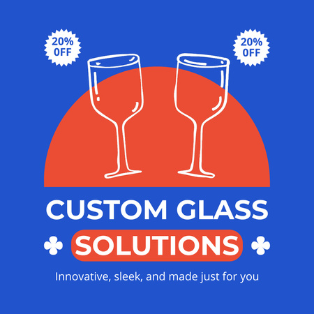 Soluções de vidro personalizadas Animated Post Modelo de Design