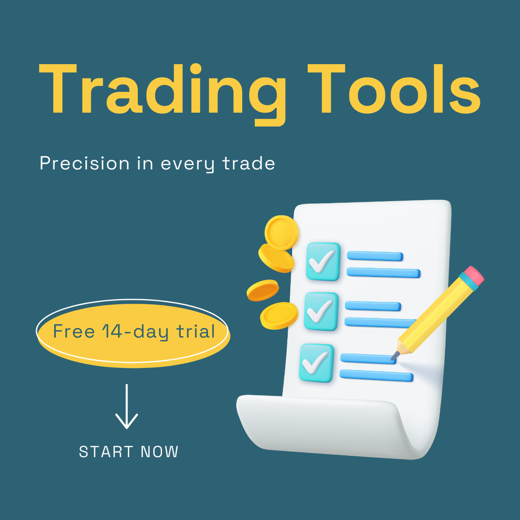 Plantilla de diseño de Trading Tools for Successful Start LinkedIn post 