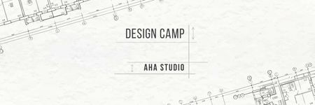 Platilla de diseño Design Studio Ad with House Plans Email header