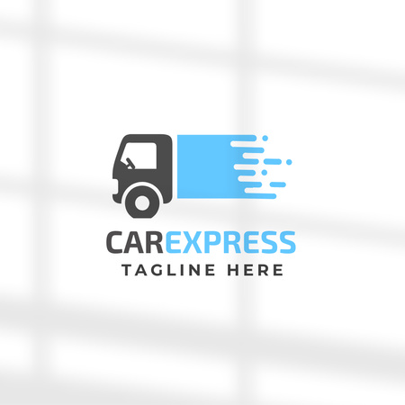 Car Express Service Emblem Logo 1080x1080pxデザインテンプレート