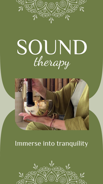 Ontwerpsjabloon van Instagram Video Story van Sound Therapy Session At Half Price Offer