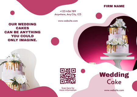 Plantilla de diseño de Pasteles de boda modernos en venta Brochure 