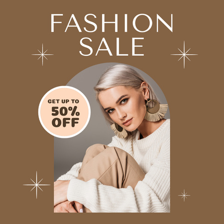 Fashion Sale of Clothung for Women Instagram Design Template