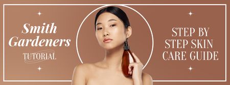 Makeup Tutorial Ad Facebook Video cover Design Template