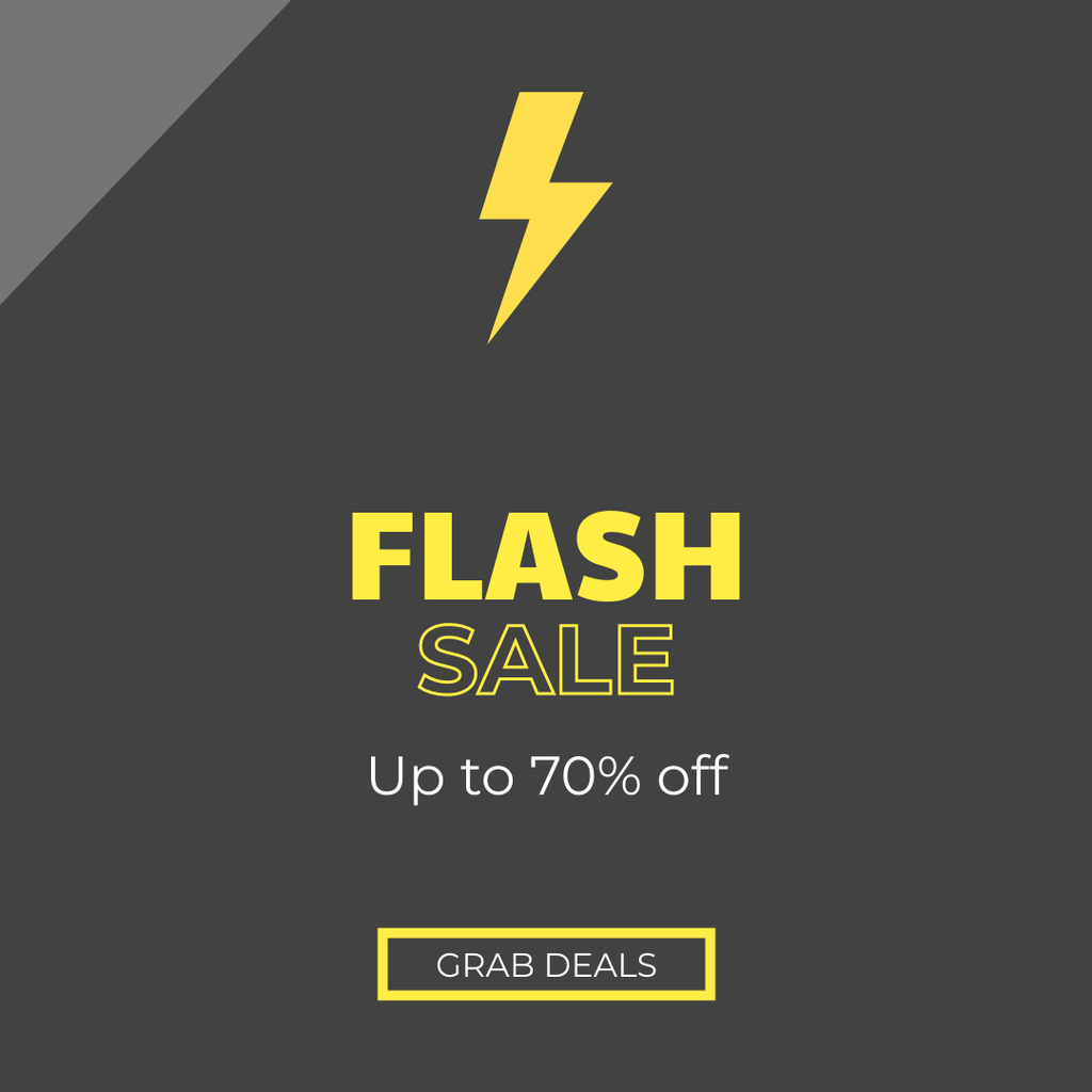 Template di design Fashion Flash Sale with Lightning Instagram