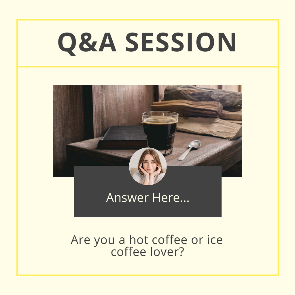 Question about Coffee Instagram – шаблон для дизайна