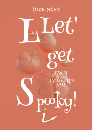 Halloween Inspiration with Pumpkins Flyer A7 Design Template