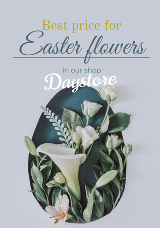 Template di design Flower Shop Promotion for Easter Flyer A5
