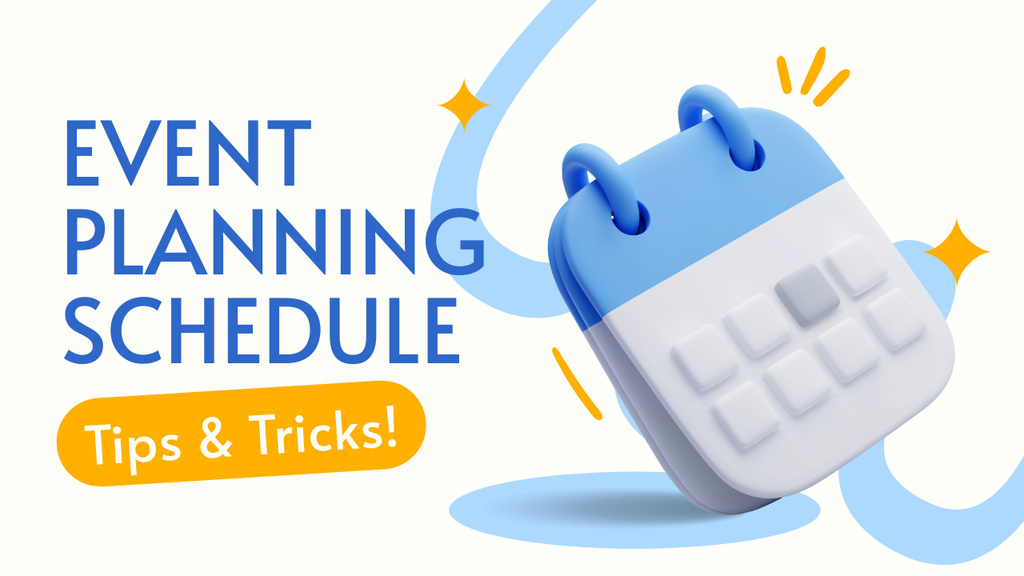 Designvorlage Tips and Tricks for Planning Event Schedule für Youtube Thumbnail