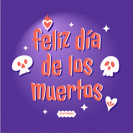 Dia de los Muertos Celebration with Festive Skulls Instagram Πρότυπο σχεδίασης