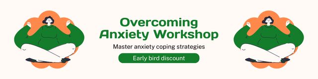 Overcoming Anxiety Workshop Event Promo LinkedIn Cover – шаблон для дизайна