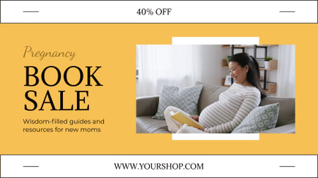 Designvorlage Tolles Verkaufsangebot für Schwangerschaftsbücher für Full HD video