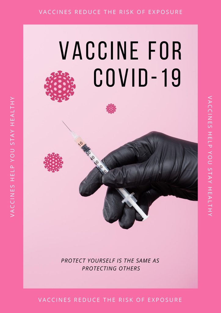 Vaccine for COVID-19 Poster Tasarım Şablonu