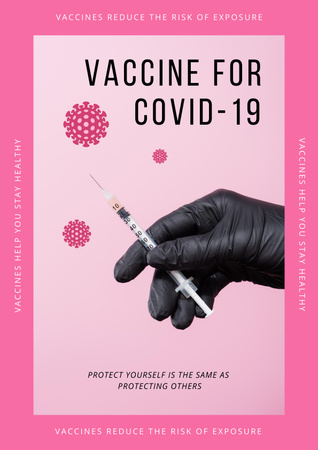 Platilla de diseño Vaccine for COVID-19 Poster