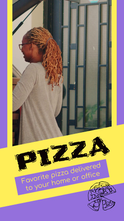 Platilla de diseño Savory Pizza Delivery Service To Doorstep TikTok Video
