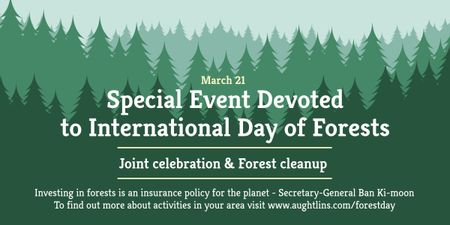 International Day of Forests Event Announcement in Green Image Design Template