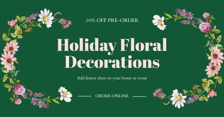 Plantilla de diseño de arreglos florales Facebook AD 