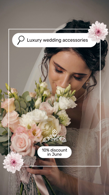 Luxury Wedding Accessories With Discount TikTok Video Design Template