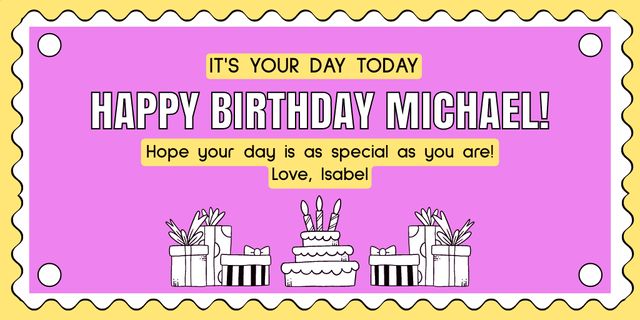 Template di design Greeting and Wishes on Birthday Twitter