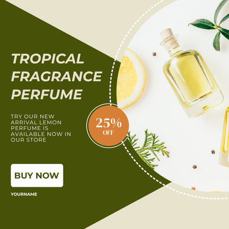 Fragrance with Tropical Smell Announcement Instagram Tasarım Şablonu