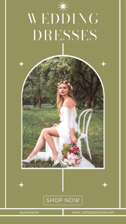 Wedding Dresses Ads Instagram Story Design Template