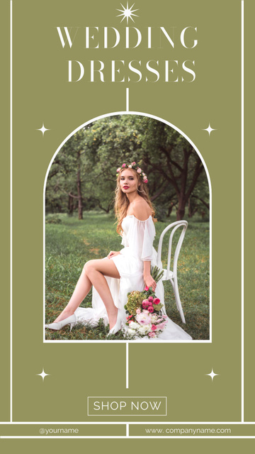 Plantilla de diseño de Wedding Dresses Ads Instagram Story 