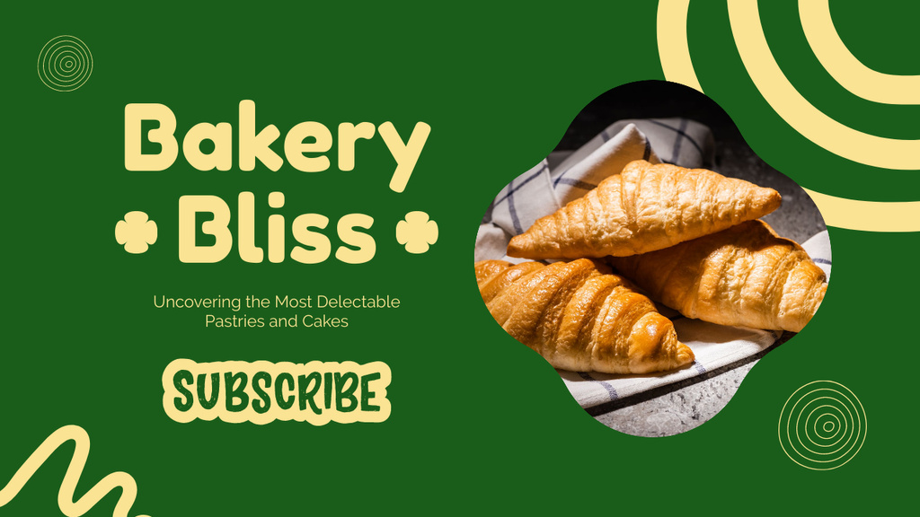 Plantilla de diseño de Bakery Tips and Tricks on Green Youtube Thumbnail 