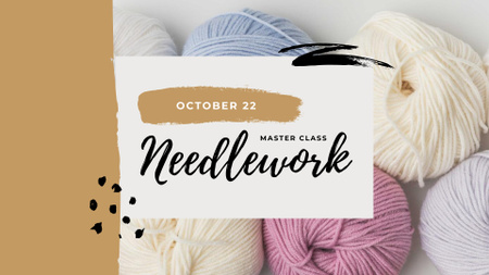 Colorful Threads for Sewing and Knitting FB event cover Design Template