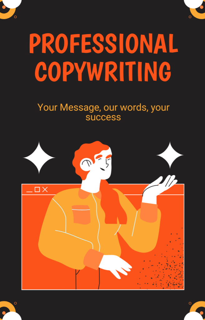Professional Copywriting Service with Illustration IGTV Cover Design Template