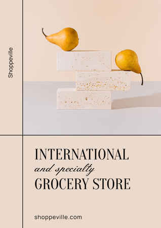 Grocery Shop Ad Poster Šablona návrhu