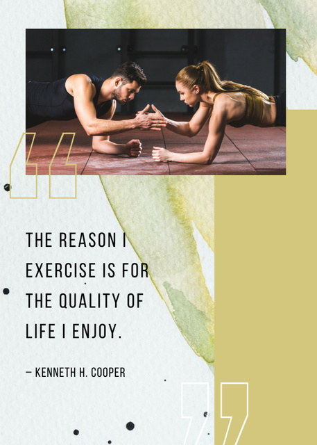 Sports and Fitness Motivation Postcard 5x7in Vertical Design Template