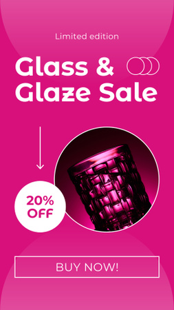 Vaso de vidro vibrante com preço reduzido agora Instagram Story Modelo de Design