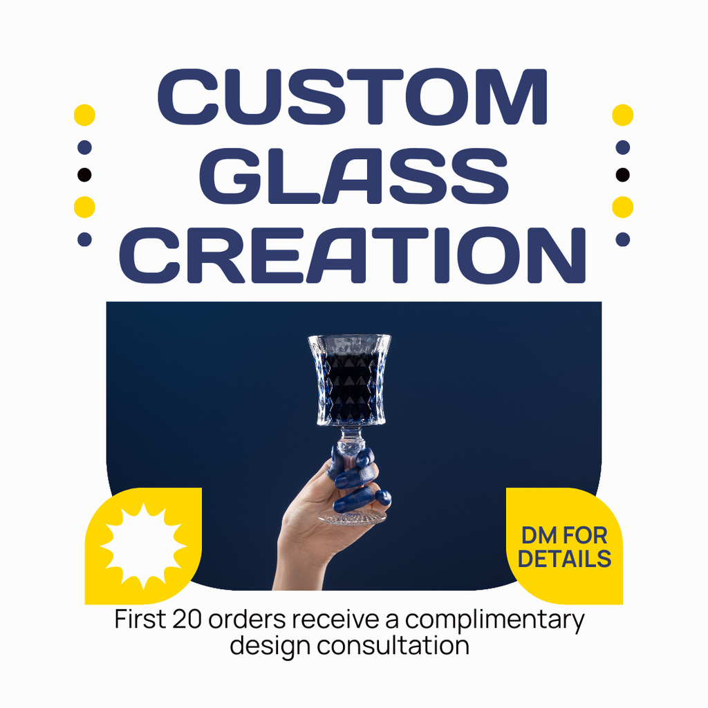Platilla de diseño Promo of Custom Glass Creations Instagram