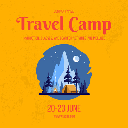 Travel camp Instagram tervezősablon