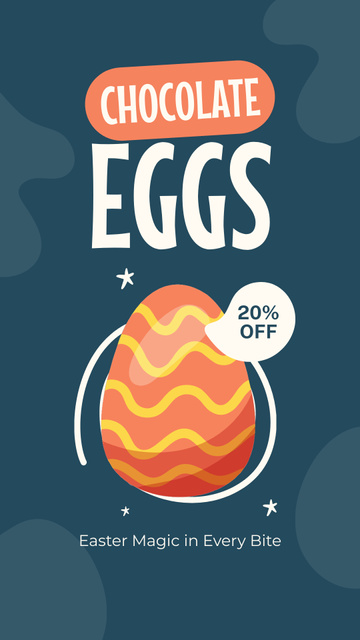 Easter Chocolate Eggs Offer with Discount Instagram Video Story Šablona návrhu
